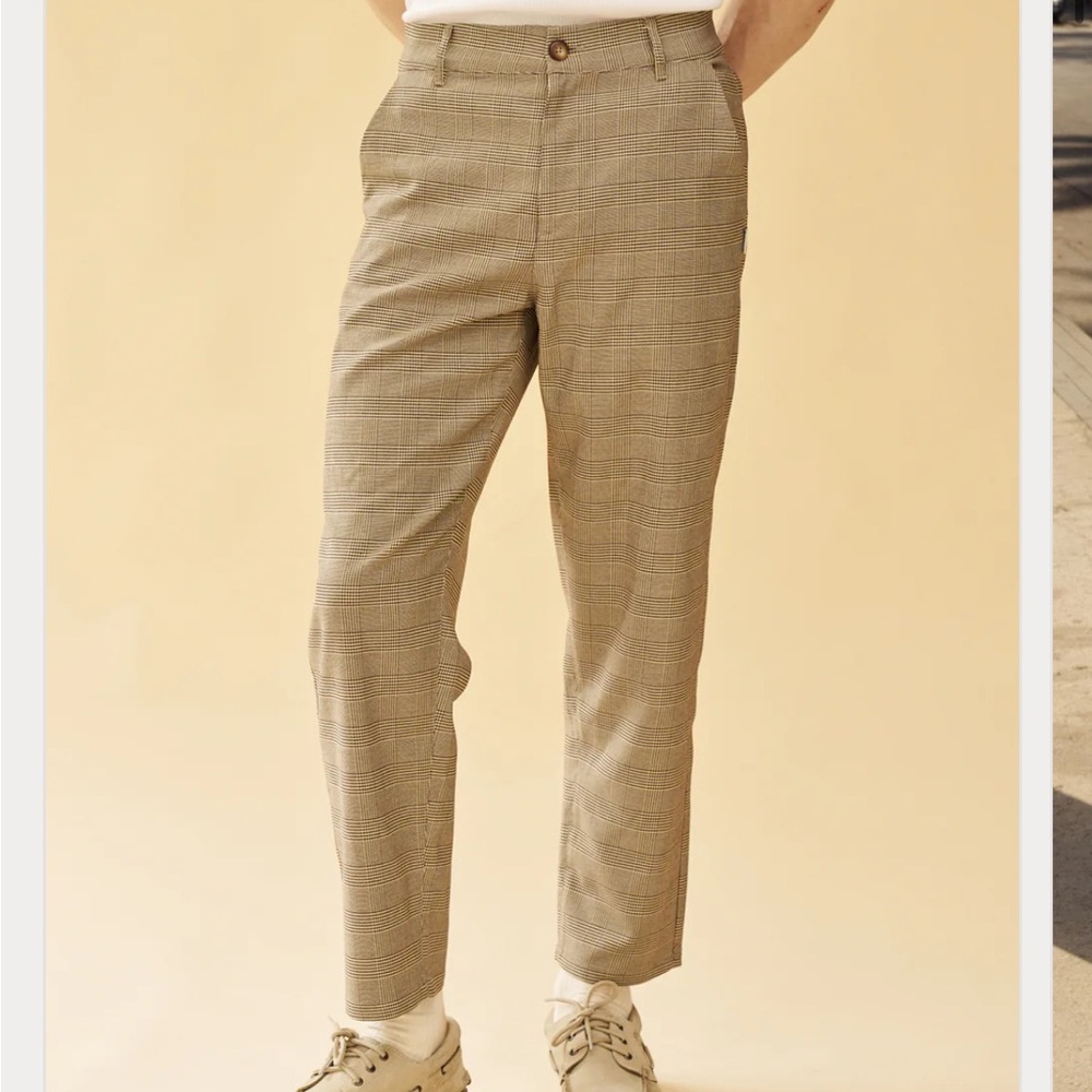 Men’s Bound Houndstooth Check Trouser - Grey